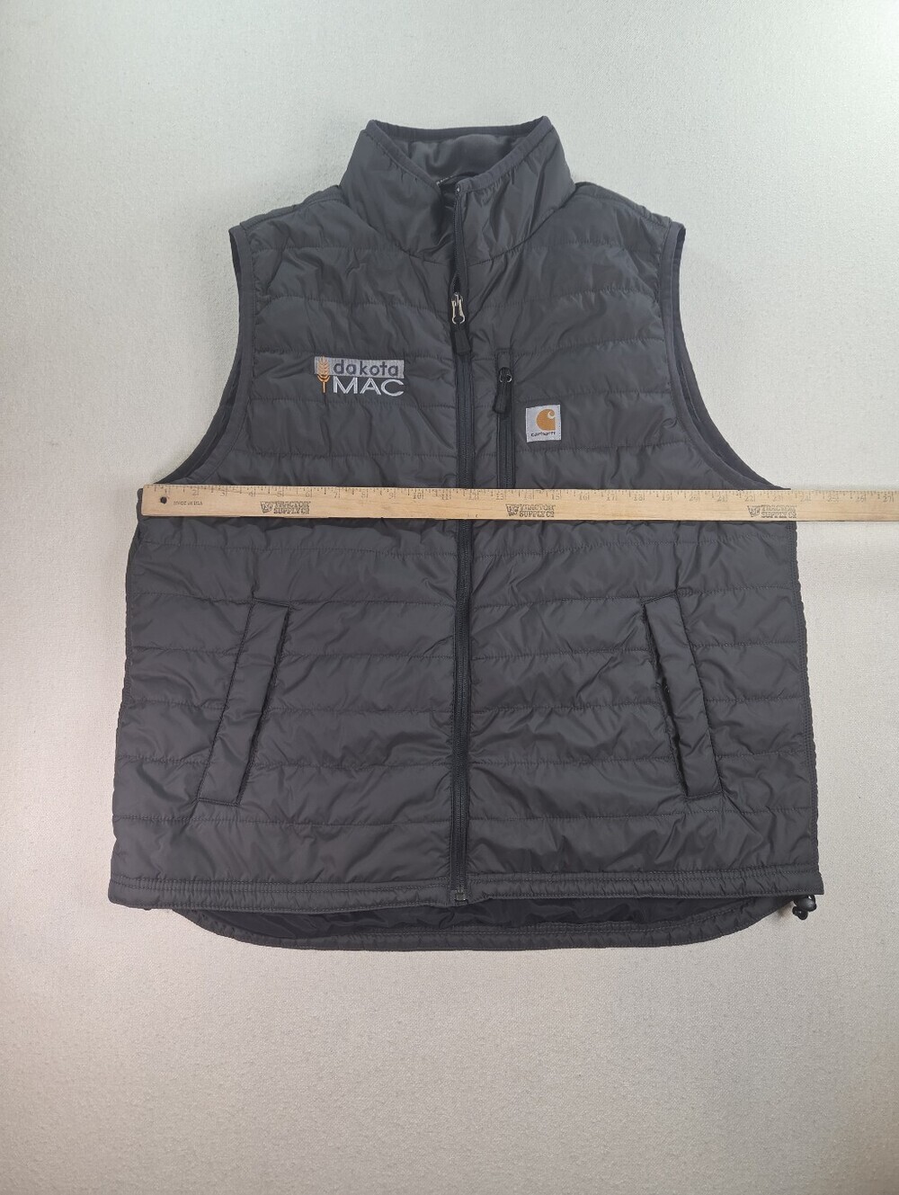 Carhartt Rain Defender Vest XL Gray Dakota MAC Logo - Picture 3 of 8